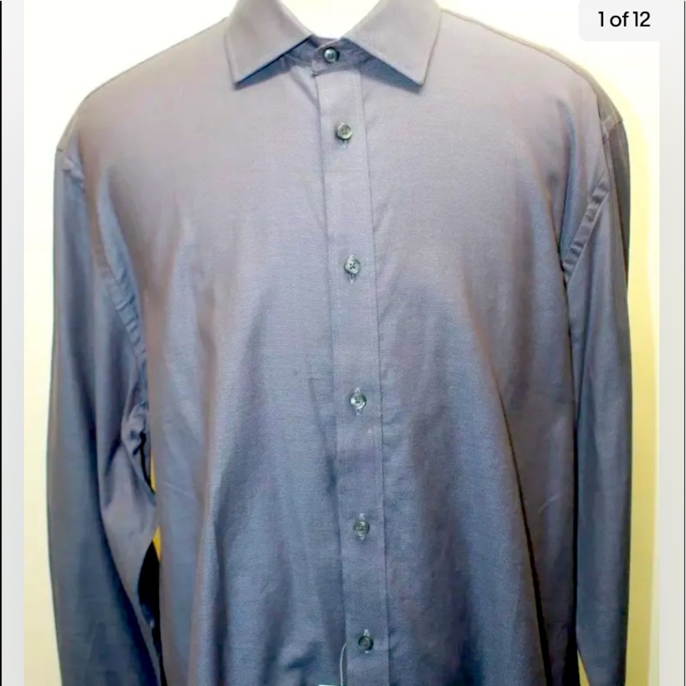 NWT Marc New York Andrew Mark Men's Long Sleeve Dress Shirt Slim Fit Violet XL